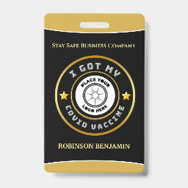 Ik heb mijn Covid-vaccin Zakelijk logo personalise Badge