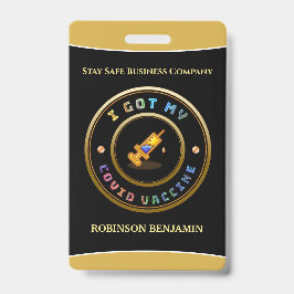 Ik heb mijn Covid Vaccine Business Logo badge
