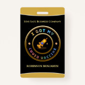 Ik heb mijn Covid Vaccine Business Logo badge (Achterkant)