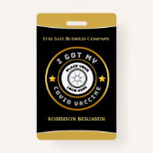 Ik heb mijn Covid Vaccine Business Logo personalis Badge (Achterkant)
