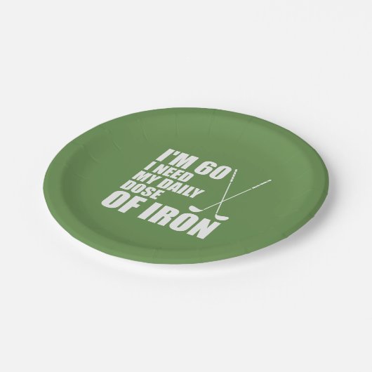 Ik heb mijn dagelijkse dosis ijzerGolfBorden nodig Papieren Bordje (Gekanteld)