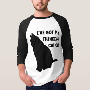 Ik Heb Mijn Denkende Kat Erbij Grappige Pun Quote T-shirt