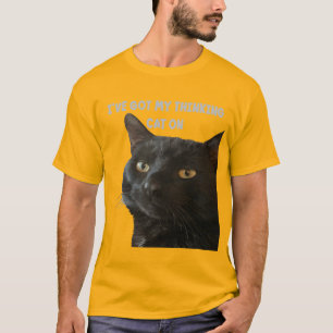 Ik Heb Mijn Denkende Kat Erbij Grappige Quote T-shirt