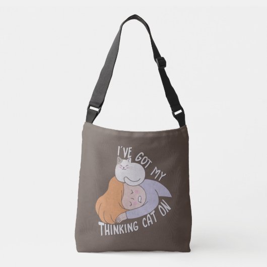 Ik heb mijn denkkat op crossbody tas (Voorkant)