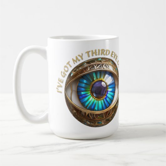 Ik heb mijn derde oog op jou koffiemok (Links)