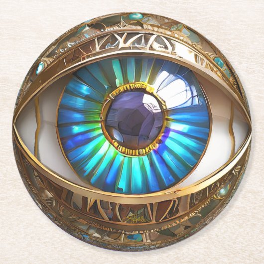 Ik heb mijn derde oog op jou ronde kartonnen onderzetter (Voorkant)