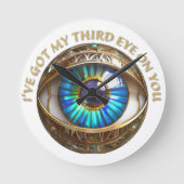 Ik heb mijn derde oog op jou ronde klok (Voorkant)