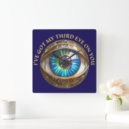 Ik heb mijn derde oog op jou vierkante klok