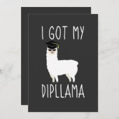 Ik heb mijn Dipllama Afstuderen Llama Pun Kaart (Voorkant / Achterkant)