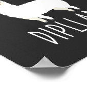 Ik heb mijn Dipllama Afstuderen Llama Pun Poster (Hoek)