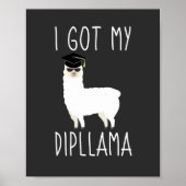 Ik heb mijn Dipllama Afstuderen Llama Pun Poster (Voorkant)