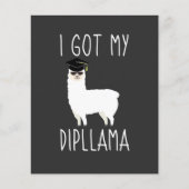 Ik heb mijn Dipllama Afstuderen Llama Pun uitnodig (Voorkant)