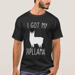 Ik heb mijn dipllama Grappig afstudeer Llama woord T-shirt
