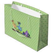 Ik heb mijn eenden in een Row Large Gift Bag Groot Cadeauzakje (Achterkant Gekanteld)