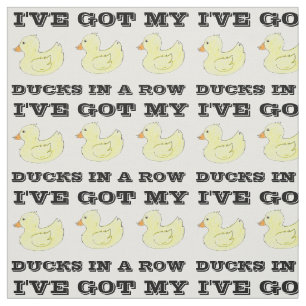 Ik heb mijn eenden in een Row Yellow Rubber Duckie Stof
