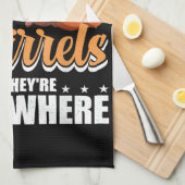 Ik heb mijn eenden niet op een rij, ik heb eekhoor theedoek (Quarter Fold)