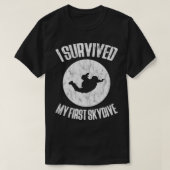 Ik heb mijn eerste Skydive 2 overleefd T-shirt (Design voorkant)