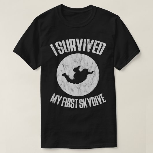 Ik heb mijn eerste Skydive 2 overleefd T-shirt (Design voorkant)