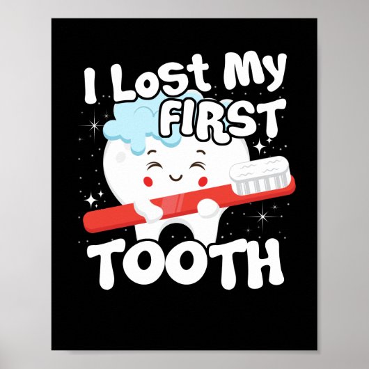 Ik heb mijn eerste Tandwiet Cute Baby Tooth Out Cf Poster (Voorkant)