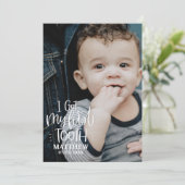 Ik heb mijn eerste Tooth Baby persoonlijke fotokaa Feestdagenkaart (Staand voorkant)