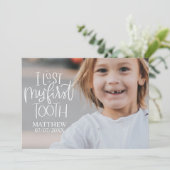 Ik heb mijn eerste Tooth persoonlijke fotokaart ve Feestdagenkaart (Staand voorkant)