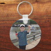 Ik heb mijn eerste vis met opa foto gezien sleutelhanger (Voorkant)