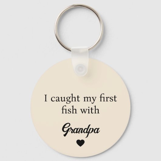 Ik heb mijn eerste vis met opa foto gezien sleutelhanger (Achterkant)