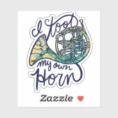 Ik heb mijn eigen horn Franse paardenband-klasse Sticker (Vel)