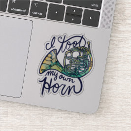 Ik heb mijn eigen horn Franse paardenband-klasse Sticker