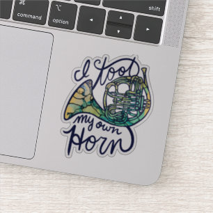 Ik heb mijn eigen horn Franse paardenband-klasse Sticker
