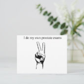 Ik heb mijn eigen prostaatonderzoek gedaan briefkaart (Staand voorkant)
