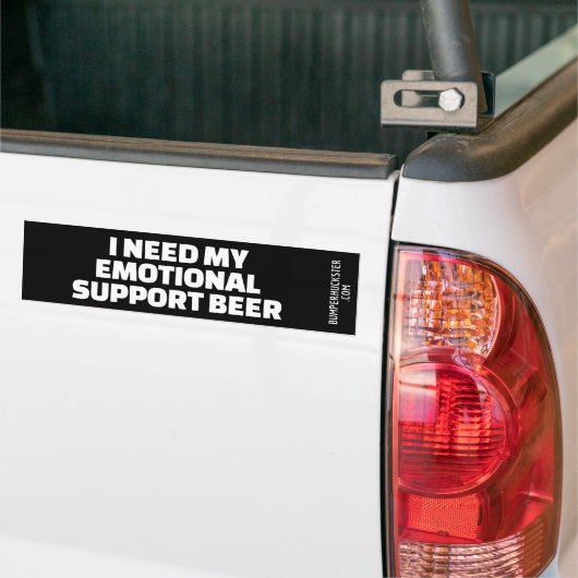 Ik heb mijn emotionele steunbier nodig bumpersticker (Op Truck)