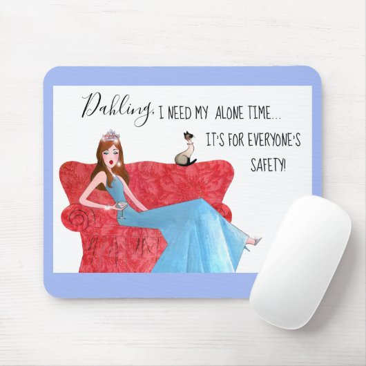 "Ik heb mijn enige tijd nodig!" Muismat (Met muis)