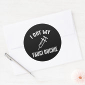 Ik heb mijn Fauci Ouchie ProVaccine Ronde Sticker (Envelop)