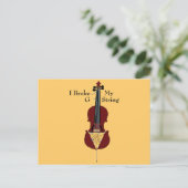 Ik heb mijn G String (Cello) gebroken Briefkaart (Staand voorkant)