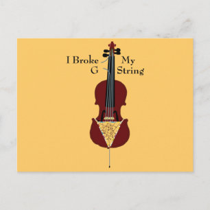 Ik heb mijn G String (Cello) gebroken Briefkaart