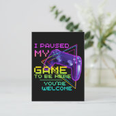 IK HEB MIJN GAME GESPECIALISEERD OM HIER TE ZIJN. BRIEFKAART (Staand voorkant)