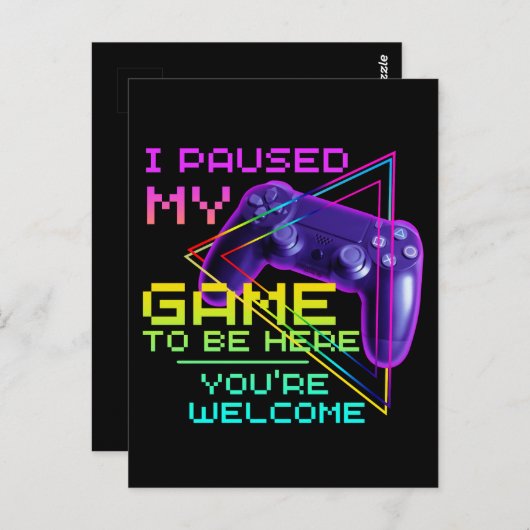 IK HEB MIJN GAME GESPECIALISEERD OM HIER TE ZIJN. BRIEFKAART (Voorkant / Achterkant)