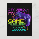 IK HEB MIJN GAME GESPECIALISEERD OM HIER TE ZIJN. BRIEFKAART (Voorkant)