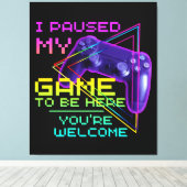 IK HEB MIJN GAME GESPECIALISEERD OM HIER TE ZIJN. CANVAS AFDRUK (Insitu (Houten vloer))