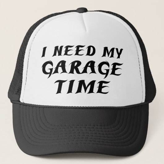 Ik heb mijn garage-tijd nodig trucker pet (Voorkant)