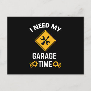 Ik heb mijn garage-tijd nodig uitnodiging briefkaart