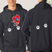Ik heb mijn hond hier! Aangepaste foto - Donker Hoodie