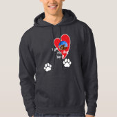 Ik heb mijn hond hier! Aangepaste foto - Donker Hoodie (Voorkant)