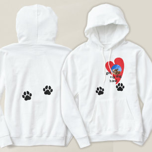 Ik heb mijn hond hier! Aangepaste foto Hoodie