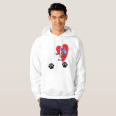 Ik heb mijn hond hier! Aangepaste foto Hoodie (Voorkant volledig)