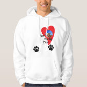 Ik heb mijn hond hier! Aangepaste foto Hoodie (Voorkant)