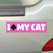 Ik heb mijn kat geplakt (ik heb mijn kat gespaard) bumpersticker (Op auto)