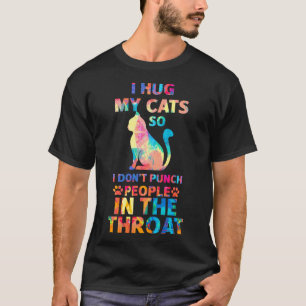 Ik heb mijn katten opgepakt zodat ik geen mensen i t-shirt