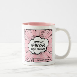 Ik heb mijn koffie nodig: Grappige cafeïne strip P Tweekleurige Koffiemok